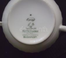 Hüttl Tivadar kir. udvari szállító festett porcelán teáscsésze 2 db / 2 tea mugs Epiag Hüttl Tivadar