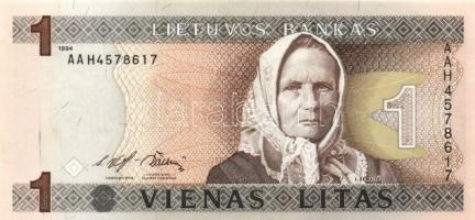 Litvánia 1994. 1L + Lengyelország 1994. 10Zl T:I,II