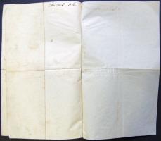 1862 Útlevél csendőrök által Körmöcbányáról Mária Nosztrára kísért fogolyszállítmány számára, a közb...