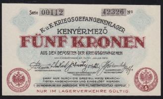 Kenyérmező/hadifogolytábor 1916. 5K T:I