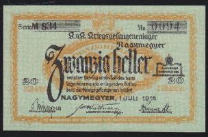 Nagymegyer/hadifogolytábor 1916. 20f T:I