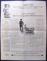 cca 1920 Kézi seprőgép reklám 24x30 cm