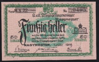 Nagymegyer/hadifogolytábor 1916. 50f T:I