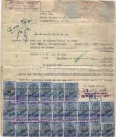 Románia/ Rumönien 1941 Számla 350 db okménybélyeggel/ Rechnung mit 350 Stk Stempelmarken