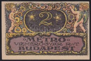 Budapest / Metro Vízmérőgyár Rt. 1920. 2K utalványa T:I