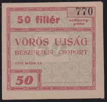 Budapest / Vörös Újság 1919. 50f T:I