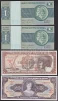 Brazília 1961-62. 5C + 1966-67. 50C + 1980. 1C (2x) egymást követő sorszámmal T:I