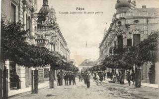 Pápa Kossuth Lajos utca, az Erzsébet-udvar és a posta palota