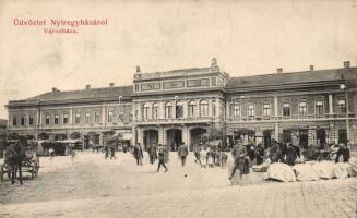 Nyíregyháza Városháza Deuts Sámuel üzletével