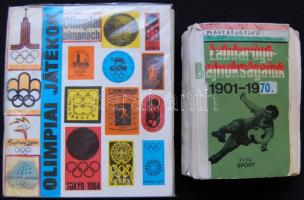 Labdarúgó bajnokságaink 1901-1970 + Olimpiai almanach, mindkettő sok adattal kiegészítve házilag