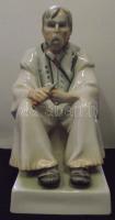 Zsolnay jelzéssel ellátott kézzel festett parasztember / Zsolnay chinaware figure 33 cm