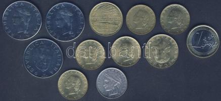 Olasz, Vatikán és San Marino vegyes modern érmetétel 12db klf darabbal T:vegyes