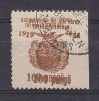1945 Debrecen városi bélyeg 100P barna teljes kettős nyomattal