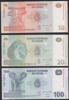 Kongói Demokratikus Köztársaság 2003. 10Fr + 20Fr + 2007. 100Fr T:I