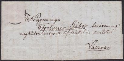 1864 Esztergom - Findura Imre felvidéki történész saját kézzel írott érdekes levele viaszpecséttel