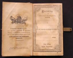 ~1860 Meisermann Ignácz: Uj Orgona Virág római katolikus imádságos- és énekeskönyv, fém domborművel ...