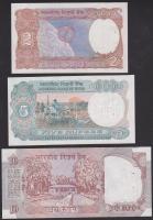 India 1975. 5R, 1976. 2R, 1992. 10R T:I- (mindegyiken két apró lyuk, tűzőgép nyom)