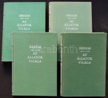 A. Brehm: Az állatok világa négy kötetben. I-IV. teljes, rajzokkal és ábrákkal, Bp., 1960 Gondolat jó állapotú egészvászon kötésben