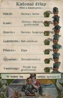 Military WWI Menu humour