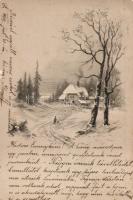 1899 Winter scene litho (EK)