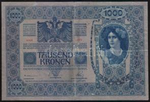 1902-1916. 1K, 2K, 10K, 20K, 1000K összesen 8db bankjegy román felülbélyegzésekkel! T:III