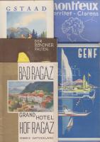 15 db svájci háború előtti idegenforgalmi propaganda kiadvány