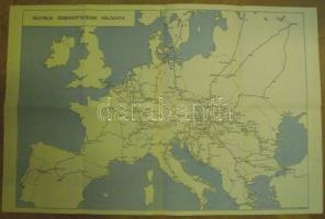 1967 Magyarország vasúti térképe 42x65 cm