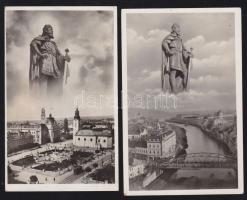 Nagyvárad, Szent László városa - 2 db régi képeslap, az egyiken a zsinagóga látható / 2 Nagyvárad cards