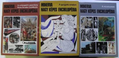 Minerva Nagy Képes Enciklopédia I.-III. kötetek (teljes) Bp., 1973, Minerva, Kiadói vászonkötésben , védőborítóban