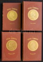 Dante: La divina commedia ed.:Cav. Giuseppe Campi, Torino, Tipografico-Editrice Torinese, 1888-1893 I.-IV. Paradiso, Purgatorio, Inferno, Indice. számos acélmetszettel, könyomattal, szép állapotú, dúsan aranyozott dombornyomo, egészvászon kötésben. (kötés belül több kötetben elvált, de szépen javítható. Hiánytalan, szép könyvek) / with many engraved and litho pictures 4 volumes in golded linen binding (some bindings are parted inside, but easily reparable, nice examples)