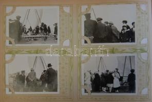 cca 1900 Belgium érdekes amatőr album 75 fotó jó képeslapalbumba ragasztva. Korai repülő-kísérlet, t...