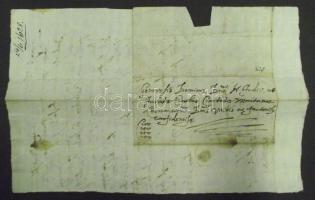 1628 Nemeskosztolány bírája által írt latin nyelvű cito, cito, citissime levél Körmöcbányára melyben...