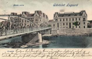 Lugos Bézsán Palace and iron bridge (EB)