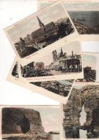 1900 7 db hajóstársasági képeslap: skóciai és walesi városképek/7 Karten der Hamburg-Amerika linie: Schottland und Wales