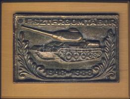 1988. Esztergom tábor 40 éves katonai fennállásának emléket állító asztali plakett T:2+