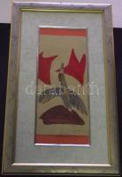 Barta István (1892-1976): Absztrakt, vegyes technika-papír, jelzett, keretben 22x37 cm