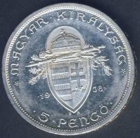 1938. 5P "Szent István" Ag T:2