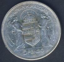 1930. 5P Ag "Horthy jobbra" T:3