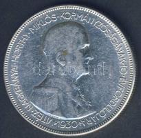 1930. 5P Ag "Horthy jobbra" T:3+ kis ph.