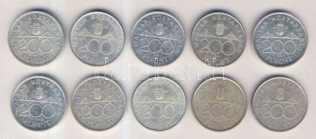 1992+94. 200Ft "Deák + MNB" Ag (10x) T:2,3