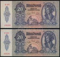 1941. 20P (2x) egymásutáni sorszámmal! T:II