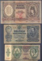 11db főleg klf magyar bankjegy a pengő időszakból, közte sorszámkövetéssel is! T:vegyes