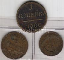 Oroszország 1800 1k, 1912 1k, 1899 2k T:3,3/4