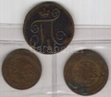 Oroszország 1800 1k, 1912 1k, 1899 2k T:3,3/4