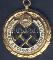 1957. Bányász Szolgálati Érdemérem arany fokozata szalag nélkül T:2