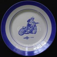 Hollóházi jelzéssel ellátott Volán Kupa Miskolc porcelán fali tányér d:24 cm