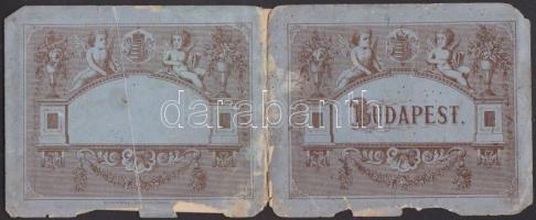 1885 Budapest litho leporellofüzet megviselt állapotban