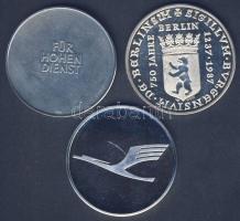 Vegyes tétel, benne: NSZK 1987. "750 éves Berlin-Siemens" Ag emlékérem 20g T:PP + 1974. &q...