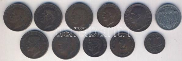 Vegyes tétel, benne: Német Birodalom/Császárság 1875E 2pf T:2- + Ausztria 1895 20h + 1902. 1h T:2+,3+ + Olaszország 1920-1937. 5c, 10c összesen 8db T:3+,3