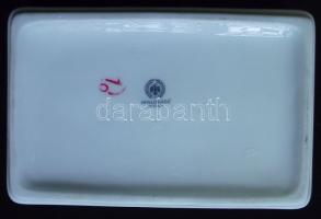 2 db Hollóházi jelzéssel ellátott virágokkal díszített porcelán ékszertartó / 2 pcs Hollóházi chinaw...